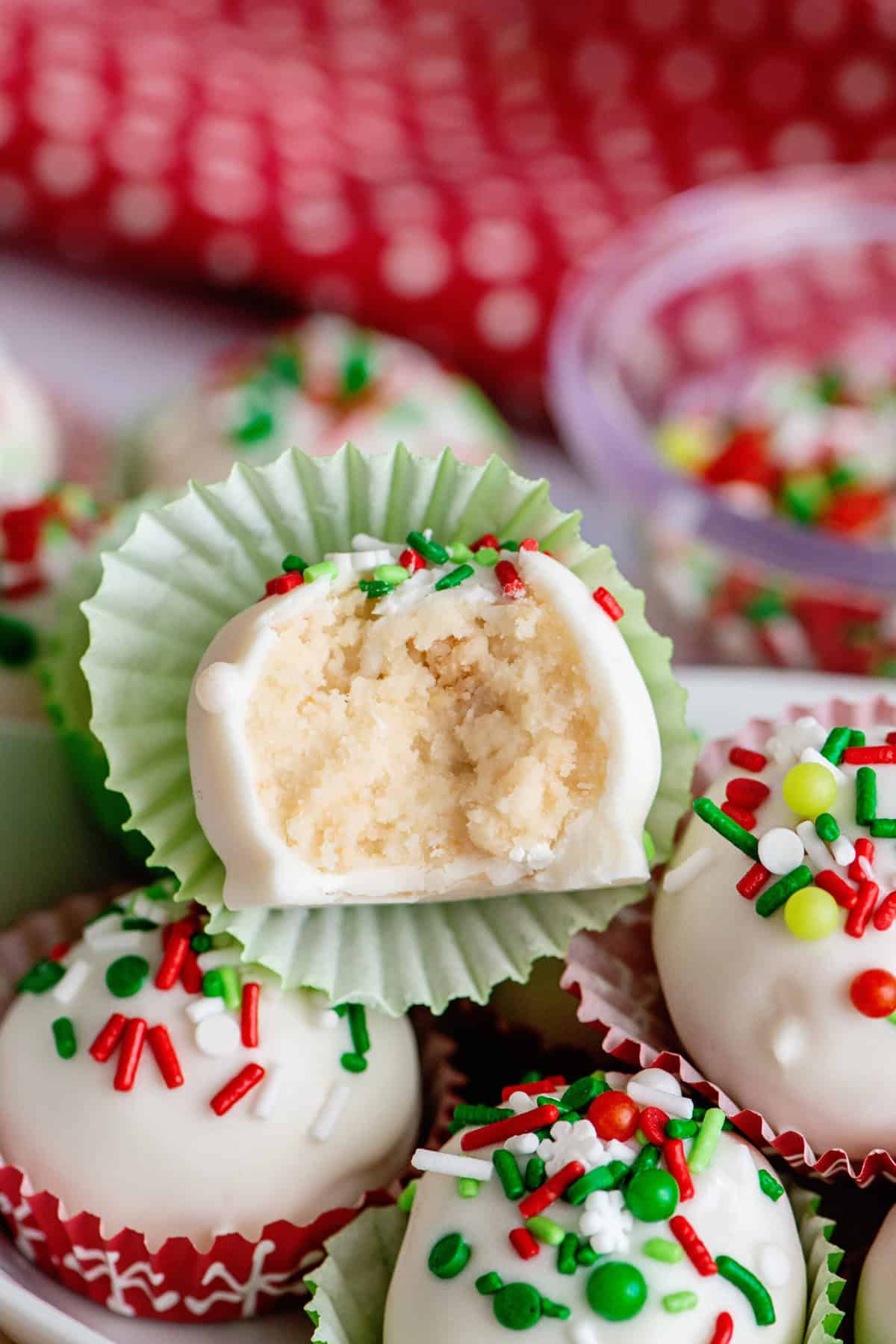 Sugar Cookie Cake Balls interior texture