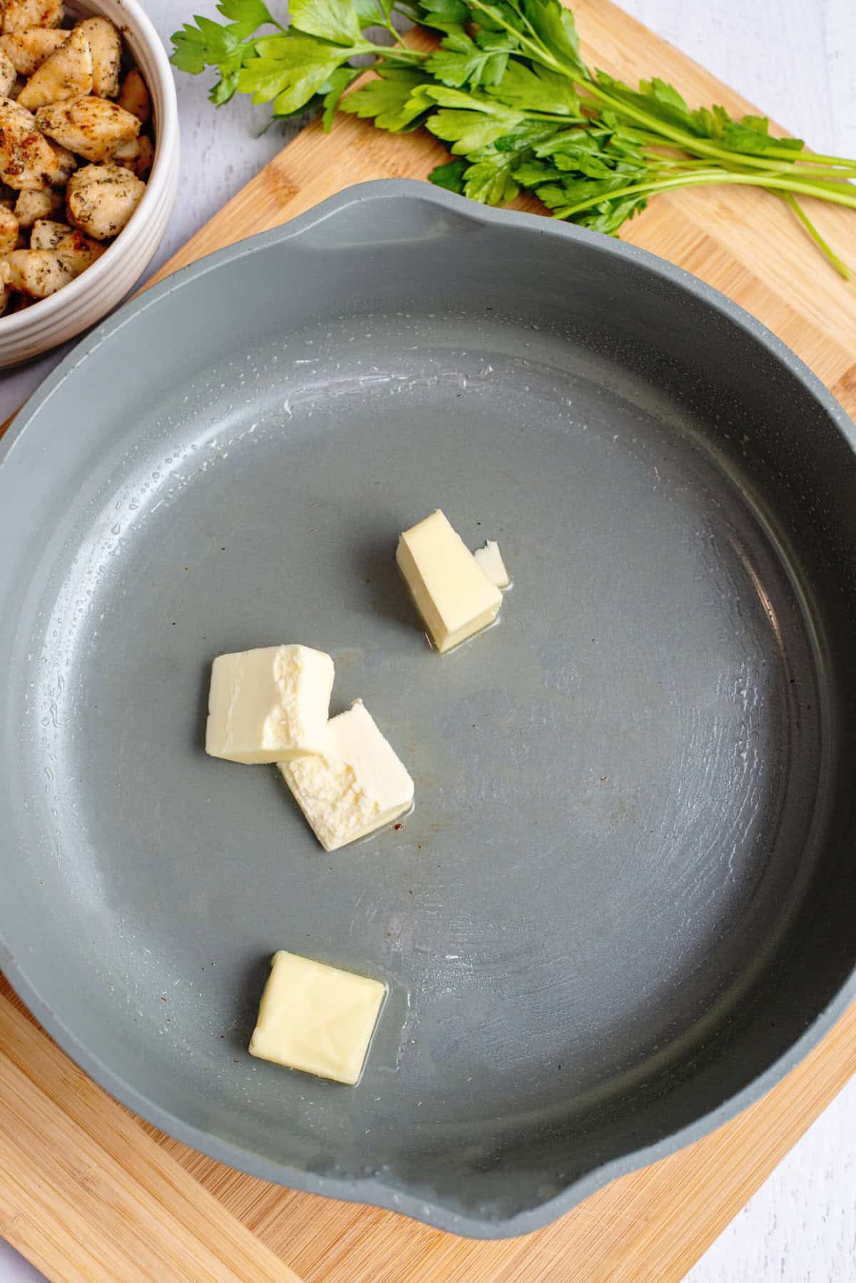 Add butter to skillet