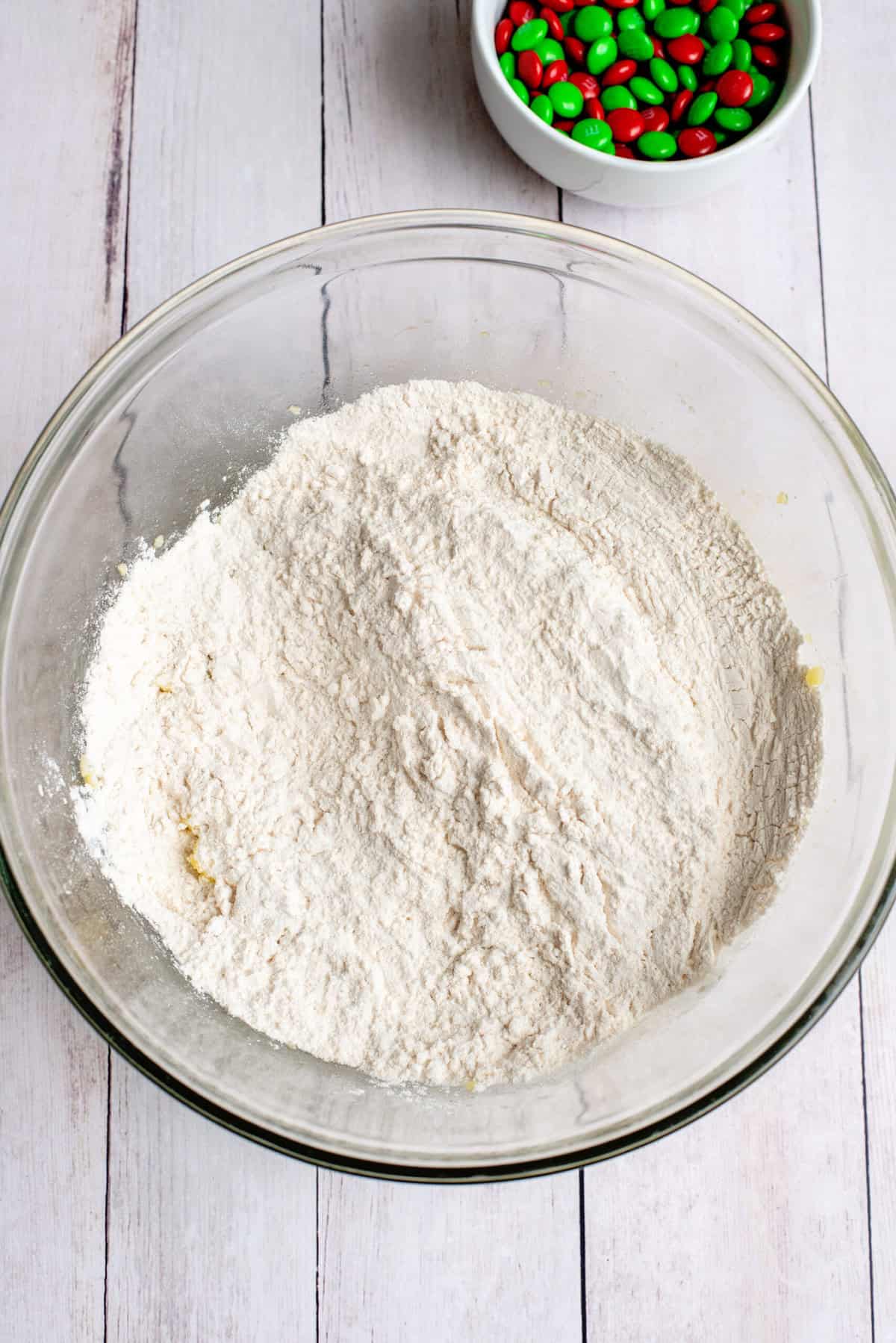 Combine dry ingredients gradually to wet ingredients