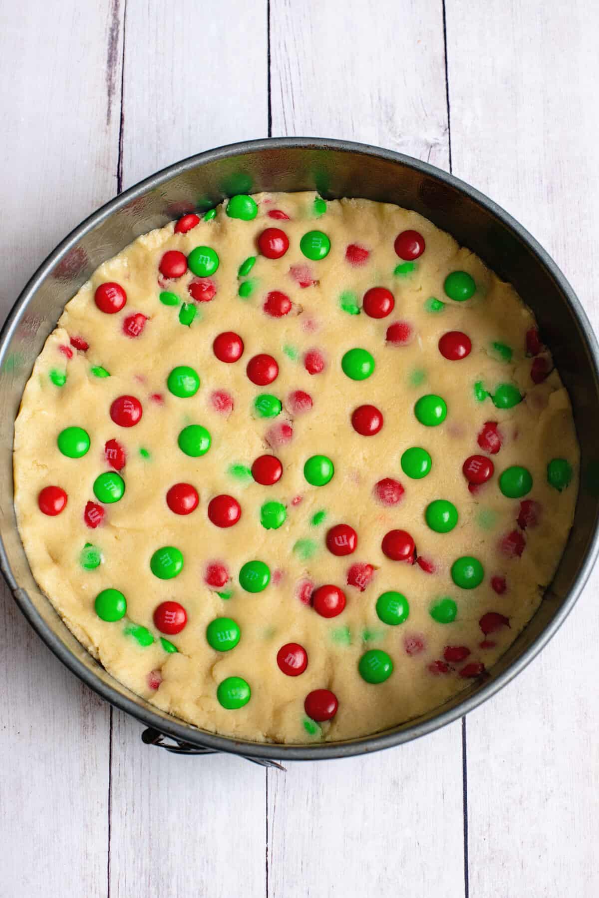 Add extra M&M's on top