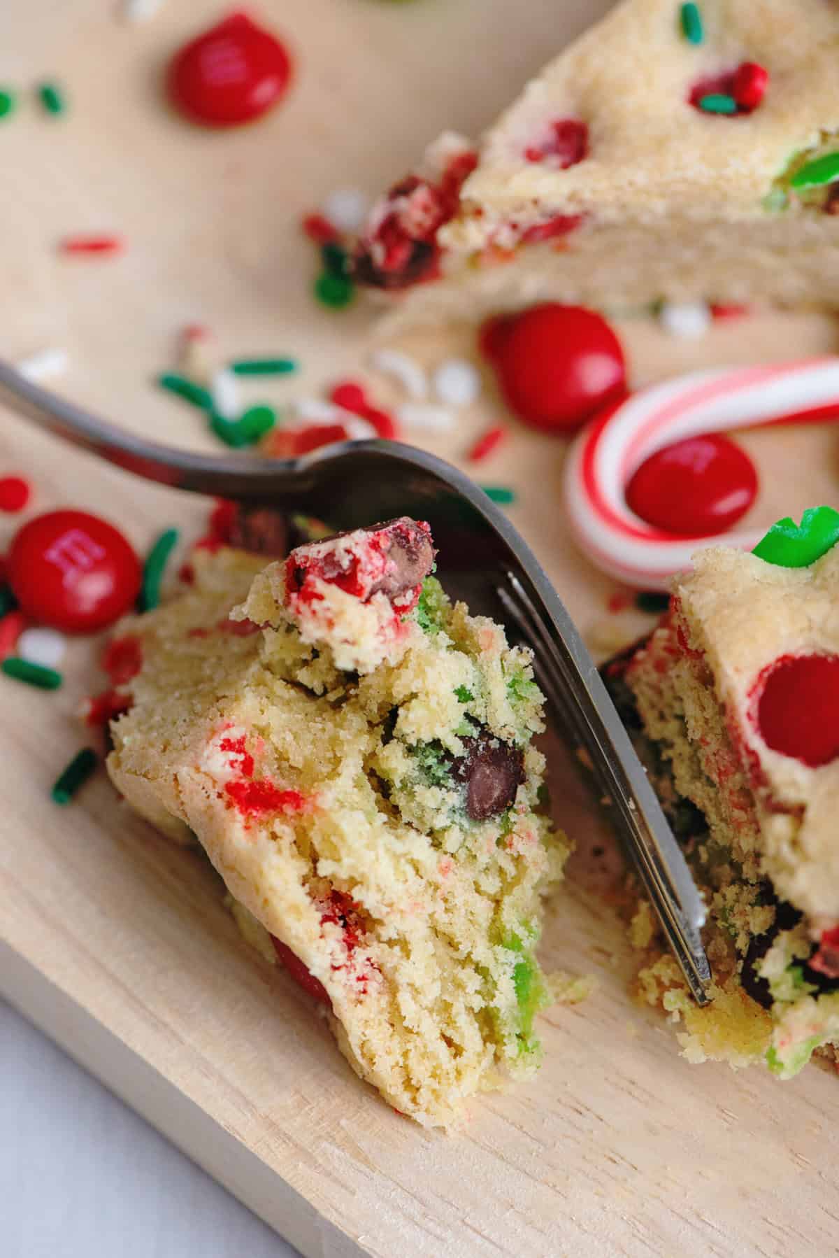 Christmas Sugar Cookie Cake interior