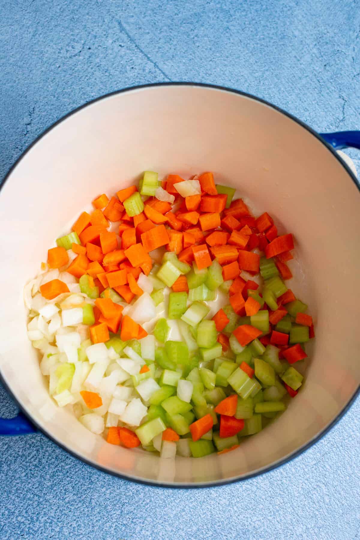 Saute vegetables in butter and oil