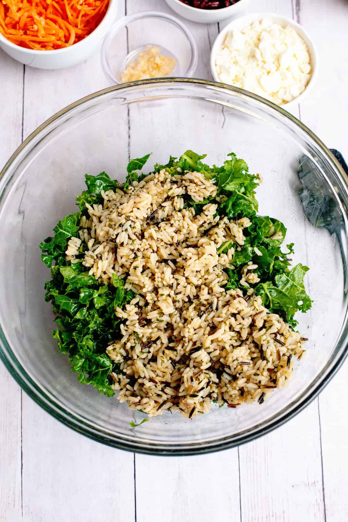 add rice to kale