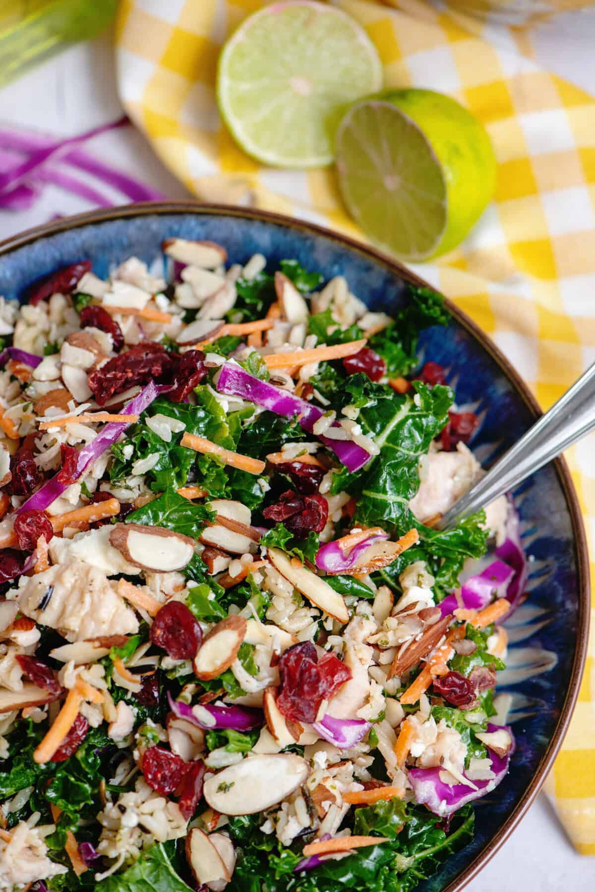 Copycat Cubby’s Chicken, Wild Rice & Kale Salad