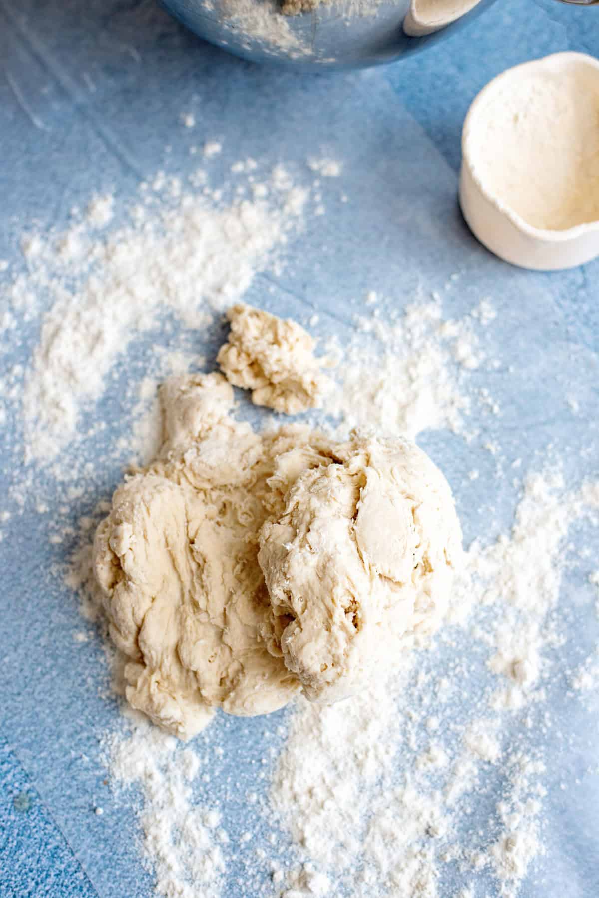 tip dough onto counter and knead