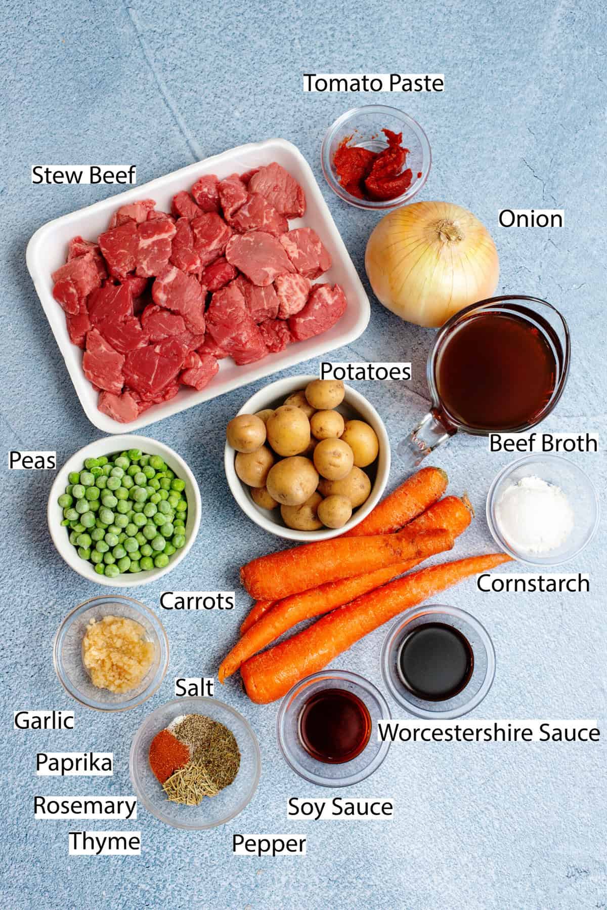 Ingredients for Slow Cooker Beef Stew