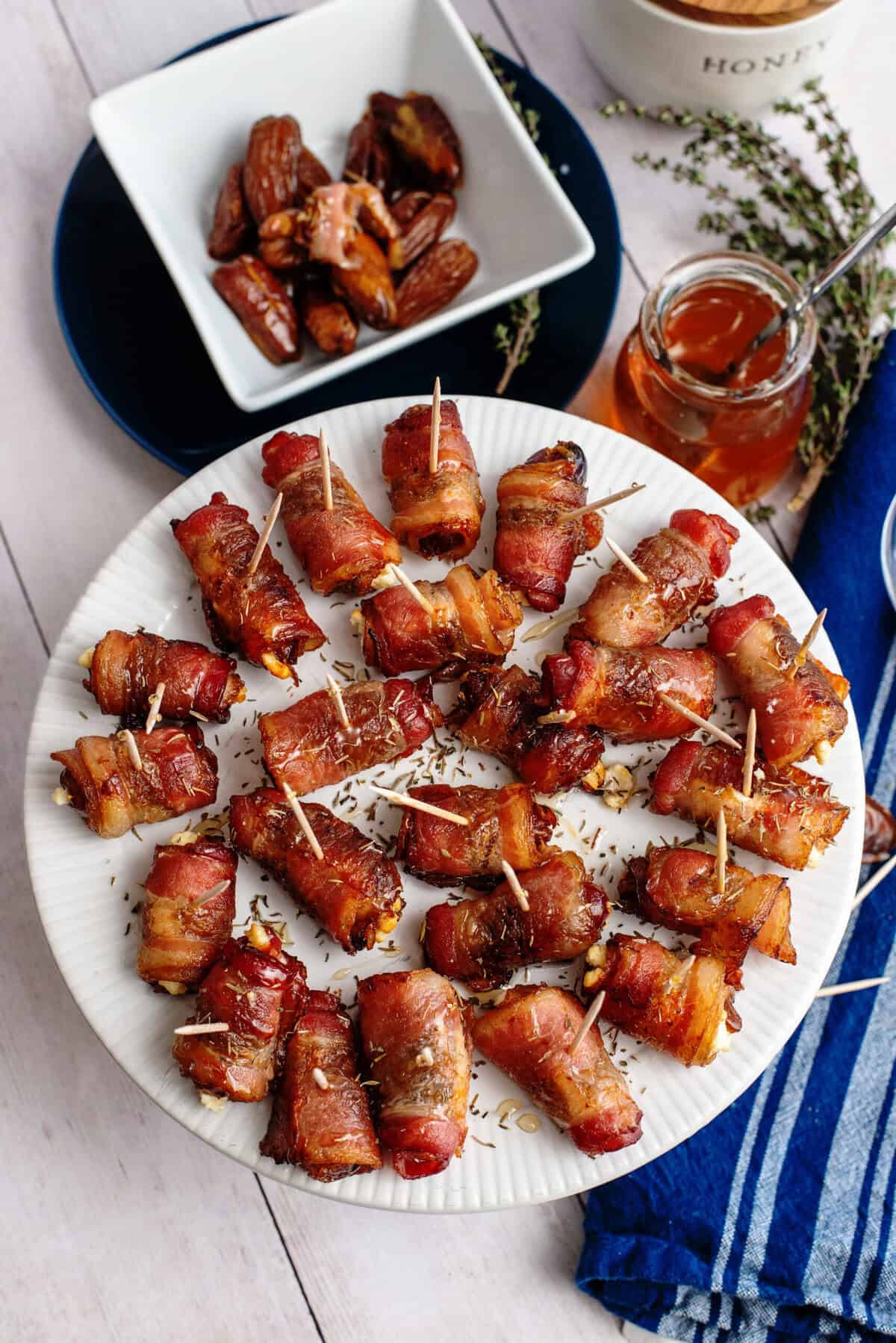 Bacon Wrapped Dates ready to serve