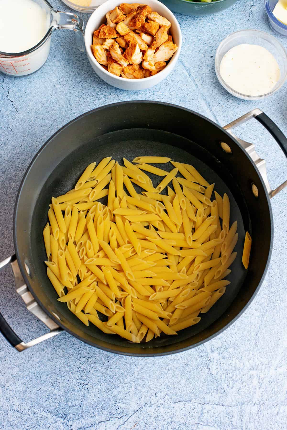 Boil penne pasta