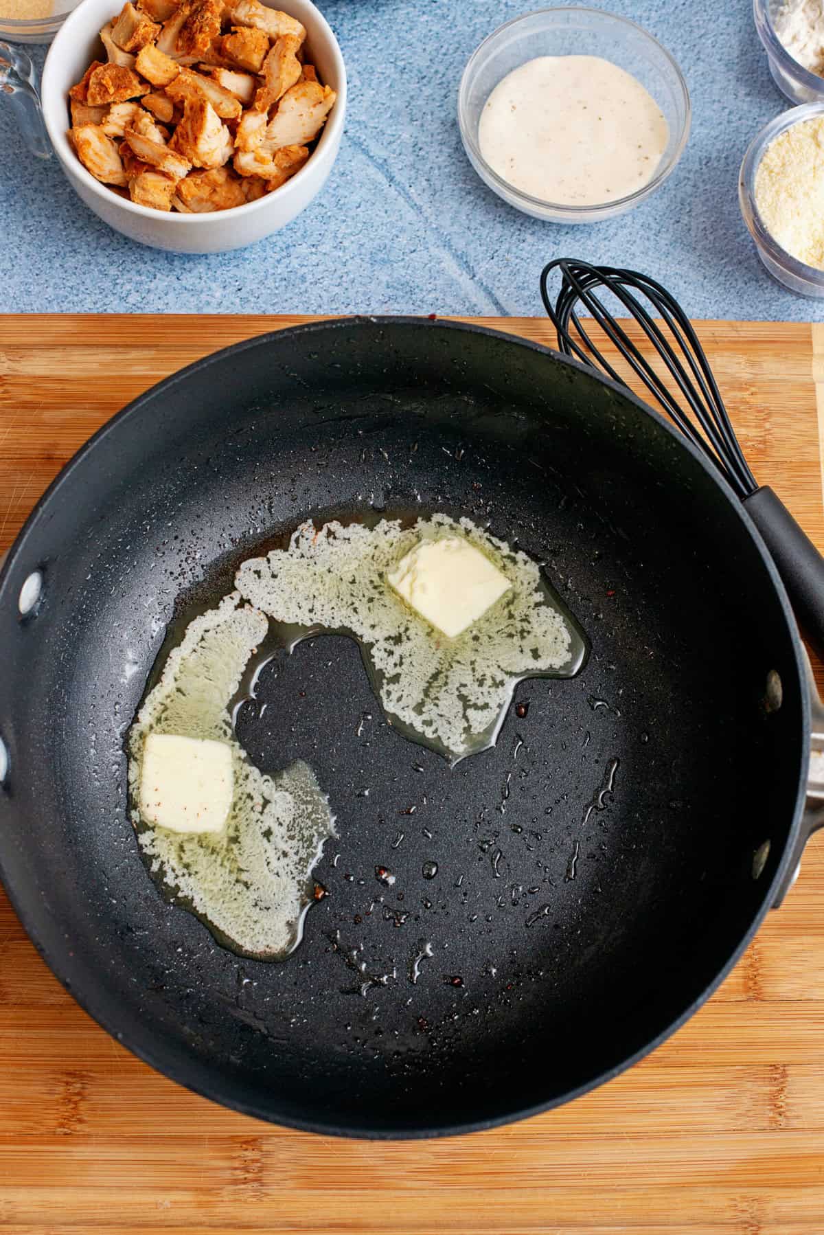 Melt butter in the same skillet