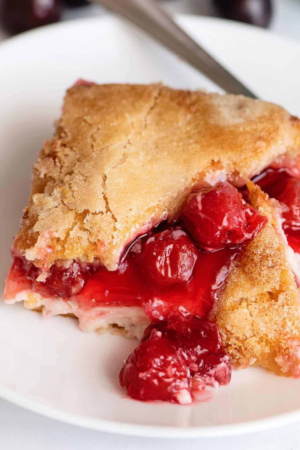 Easy Crescent Cherry Cream Cheese Cobbler. - Valentines treat